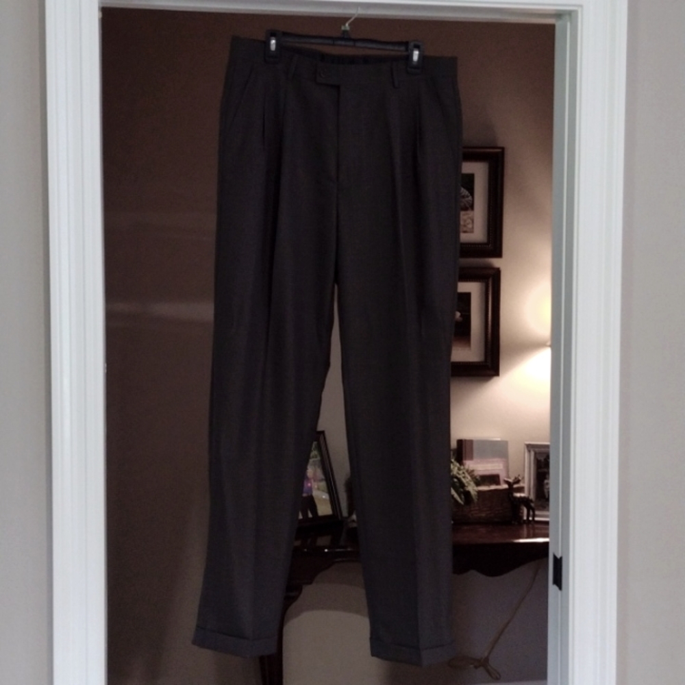 Men's Eddie Domani Dark Brown Suit Pants